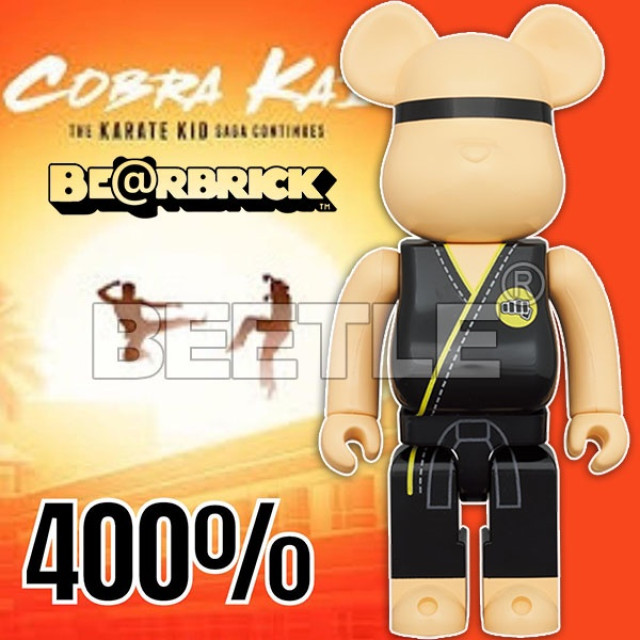 BEETLE BE@RBRICK COBRA KAI 眼鏡蛇道館 黑色 空手道 小子難纏 庫柏力克熊 400%