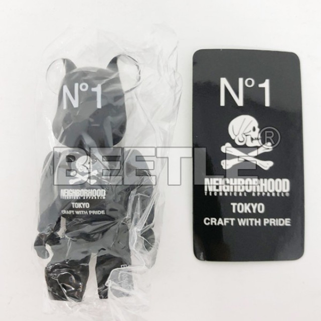 BEETLE BE@RBRICK NEIGHBORHOOD BEARBRICK S24 NBHD 黑白 100%
