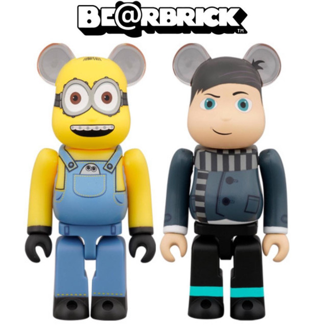 BEETLE BE@RBRICK MINIONS OTTO GRU 拖拖 格魯 神偷奶爸 小小兵 兩入一組 100%