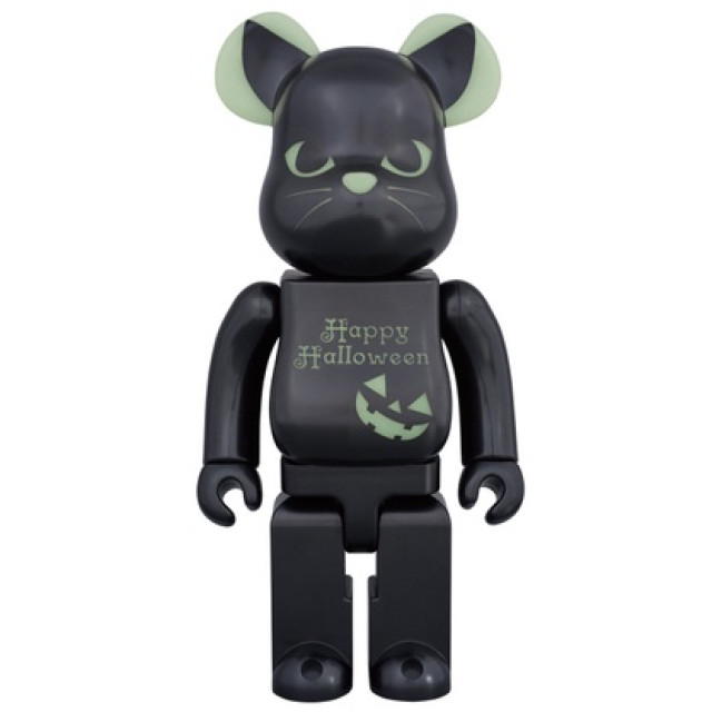BEETLE BE@RBRICK 2016 萬聖節 HALLOWEEN 夜光 綠貓 貓咪 庫柏力克熊 400%
