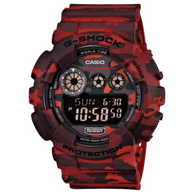 BEETLE CASIO G-SHOCK GD-120CM-4CR 日版 紅迷彩 叢林 迷彩 三顯 手錶
