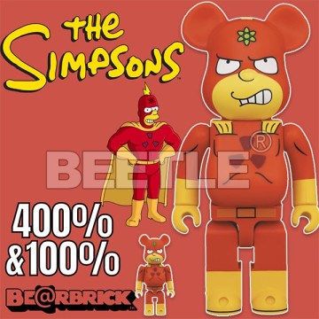 BEETLE BE@RBRICK 輻射超人 RADIOACTIVE MAN 辛普森 SIMPSONS 100% 400%