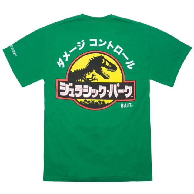 BEETLE BAIT X JURASSIC PARK TEE RAPTOR TRAINER 聯名 侏儸紀公園 日文 綠