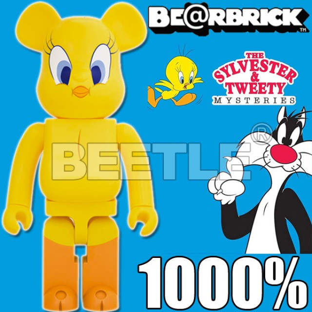 BEETLE BE@RBRICK TWEETY 翠迪鳥 崔蒂 崔弟 金絲雀 樂一通 庫伯力克熊 1000%