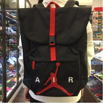 BEETLE NIKE AIR JORDAN 黑紅 大 LOGO 飛人 運動 大容量 扣式 後背包
