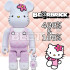 BEETLE BE@RBRICK HELLO KITTY 凱蒂貓 45周年 90年代 白粉 熊耳 100 400%