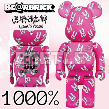 BEETLE BE@RBRICK 忌野清志郎 HITOHATAUSAGI 50TH 庫柏力克熊 1000%