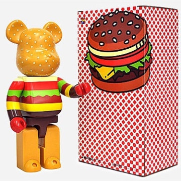 BEETLE BE@RBRICK GETTRY BURGER HAMBURGER 漢堡 漢堡包 庫柏力克熊 400%