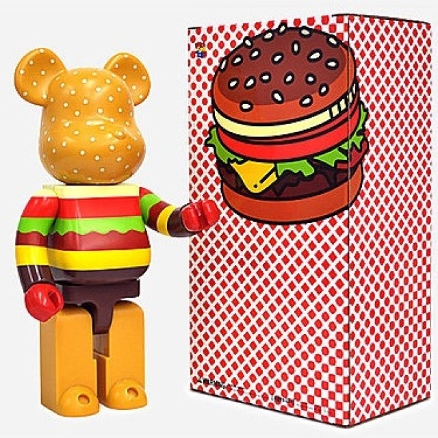 BEETLE BE@RBRICK GETTRY BURGER HAMBURGER 漢堡 漢堡包 庫柏力克熊 400%
