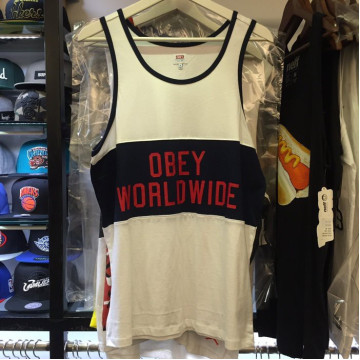 BEETLE OBEY MARATHON 貼布 WORLDWIDE 黑白 深藍 黑紅 背心 TANK