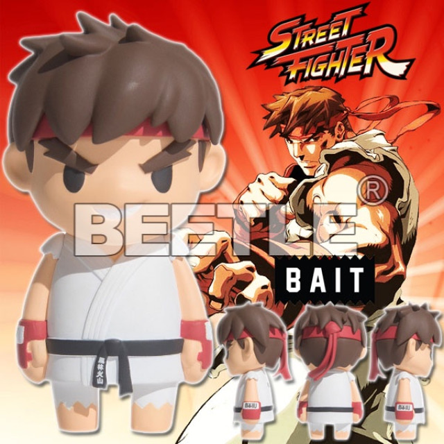 BEETLE KOKIES X BAIT X STREET FIGHTER 快打旋風 龍 RYU 白色 公仔