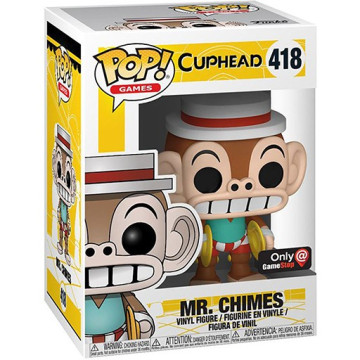 BEETLE FUNKO POP MR. CHIMES CUPHEAD 電玩 茶杯頭 猴子 GAMESTOP 限定 貼紙
