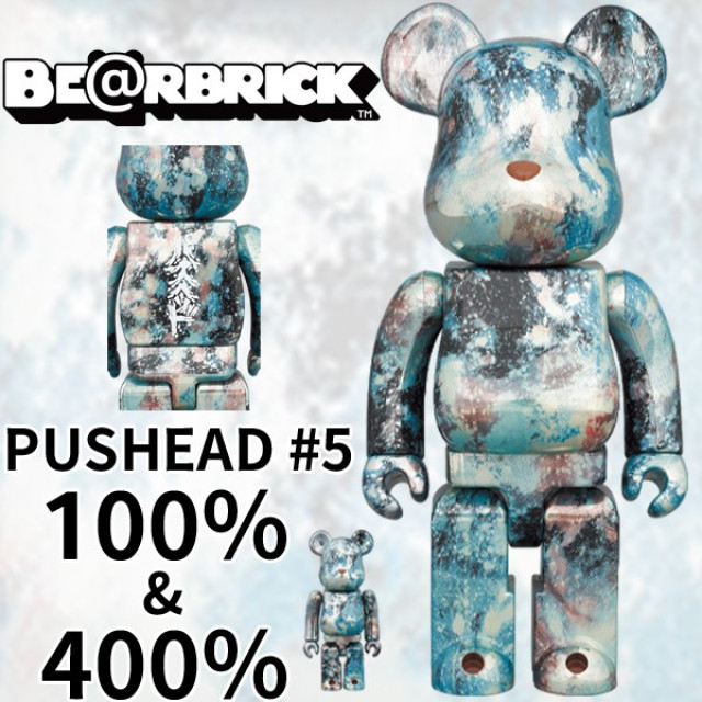 BEETLE BE@RBRICK PUSHEAD #5 大理石 龐克 藝術家 水轉印 庫柏力克熊 100 400%