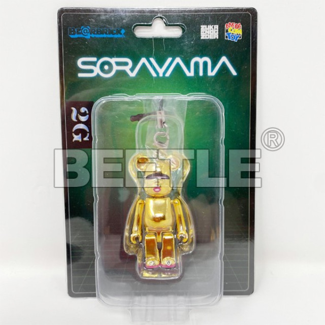 BEETLE BE@RBRICK HAJIME SORAYAMA 空山基 金 70% 庫伯力克熊 手機吊飾