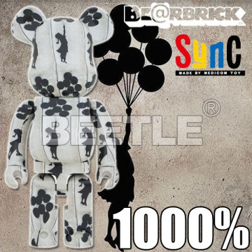 BEETLE BE@RBRICK 班克斯 BANKSY FLYING BALLOONS GIRL 氣球女孩 1000%
