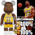 BEETLE BE@RBRICK NBA 傳奇球星 MAGIC JOHNSON 魔術強森 庫柏力克熊 100 400%