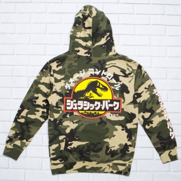 BEETLE BAIT X JURASSIC PARK 聯名 侏儸紀公園 恐龍 日文 綠迷彩 帽T TEE 長袖