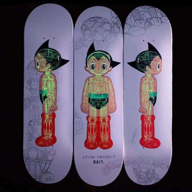 BEETLE BAIT 原子小金剛 夜光 滑板 三片 鉄腕アトム ASTRO BOY ATOM 阿童木 GID