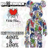 BEETLE BE@RBRICK KEITH HARING 凱斯哈林 初代 普普風 塗鴉 庫柏力克熊 100 400%