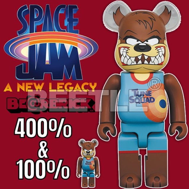 BEETLE BE@RBRICK 塔斯魔鬼 怪物奇兵 SPACEJAM TASMANIAN DEVIL 100 400%