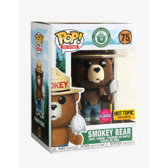 BEETLE FUNKO POP SMOKEY THE BEAR FLOCKED 護林熊拿鏟子 植絨 HOT TOPIC