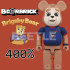 BEETLE BE@RBRICK 熊幸福騙局 布裏斯比熊 BRIGSBY BEAR 庫柏力克熊 400%