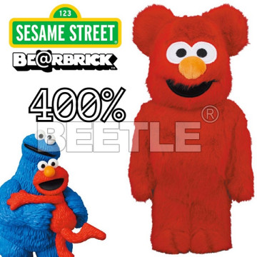 BEETLE BE@RBRICK ELMO COSTUME VER. 2.0 芝麻街 艾蒙 毛絨絨 庫柏力克熊 400%