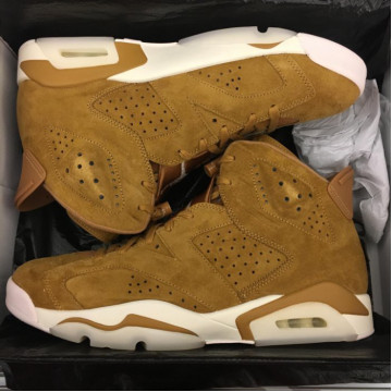 BEETLE AIR JORDAN 6 RETRO WHEAT 麂皮 卡其 小麥 384664-705 11.5
