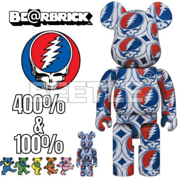 BEETLE BE@RBRICK GRATEFUL DEAD 死之華 STEAL YOUR FACE 100 400%