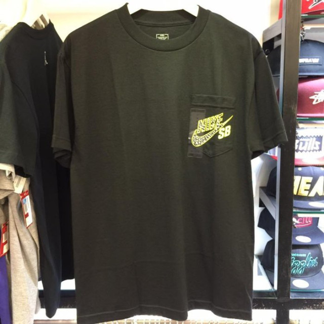 BEETLE 全新 NIKE SB QT ICON POCKET TEE 112 黑 口袋 螢光爆裂 3M 反光 L