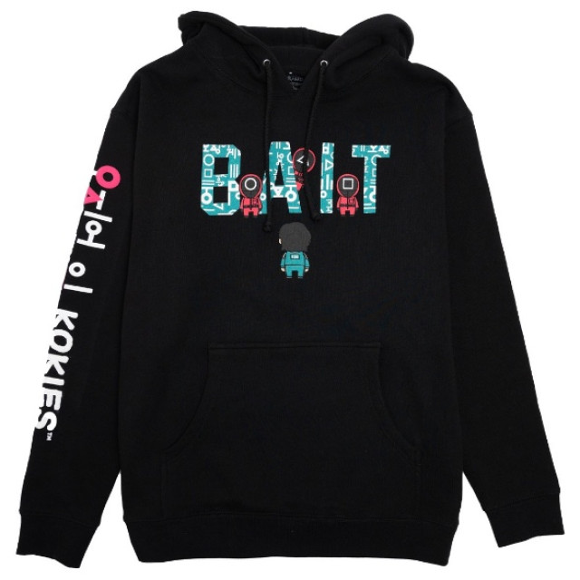BEETLE BAIT x KOKIES x SQUID GAME 魷魚遊戲 LOGO HOODY 黑色 帽T 美國代購