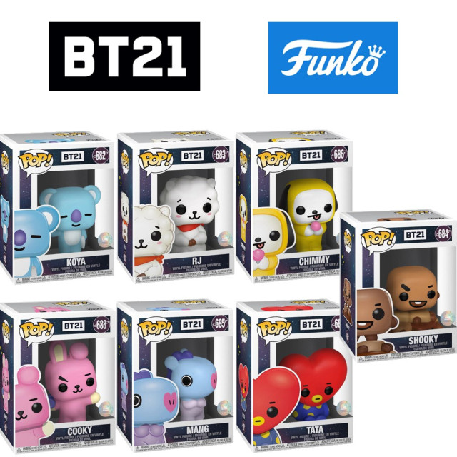 BEETLE FUNKO POP BT21 KOYA RJ CHIMMY COOKY TATA  MANG SHOOKY