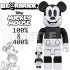 BEETLE BE@RBRICK DISNEY MICKEY 迪士尼 黑白 米老鼠 米奇 B&W 100 400%