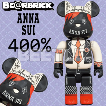 BEETLE BE@RBRICK ANNA SUI 安娜蘇 蘇安娜 RED & BEIGE 庫柏力克熊 400%
