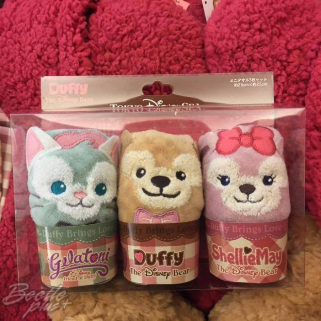 BEETLE 現貨 DISNEY 迪士尼 DUFFY 2017情人節 樂園限定 達菲 雪莉玫 畫家貓 造型 手帕 方巾