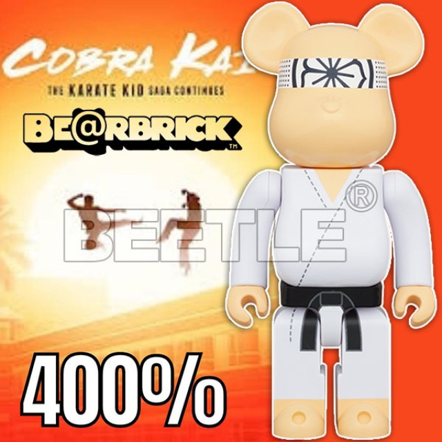 BEETLE BE@RBRICK MIYAGI-DO KARATE 眼鏡蛇道館 白色 空手道 庫柏力克熊 400%