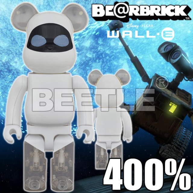 BEETLE BE@RBRICK 迪士尼 DISNEY WALL-E EVE 伊芙 瓦力 BEARBRICK 400%