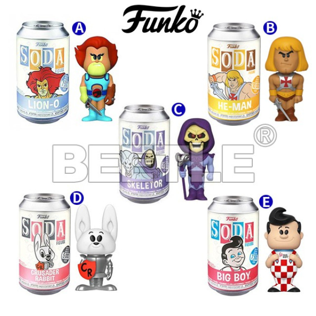 BEETLE FUNKO SODA FIGURE 漢堡男孩 十字軍 太空超人 骷髏王 霹靂貓 汽水 易開罐 公仔