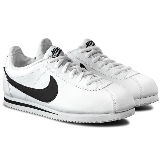 BEETLE NIKE CORTEZ GS 童鞋 女生 阿甘鞋 白黑 749482-102 復古 休閒 慢跑鞋