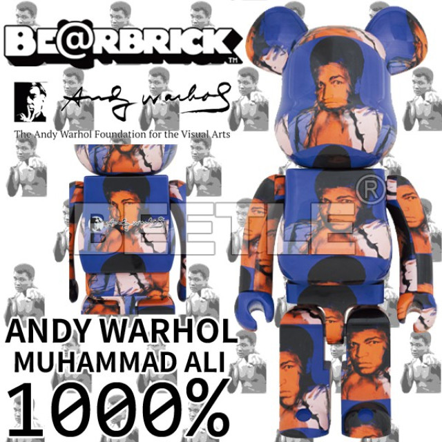 BEETLE BE@RBRICK ANDY WARHOL 拳王 阿里 安迪沃荷 ALI BEARBRICK 1000%