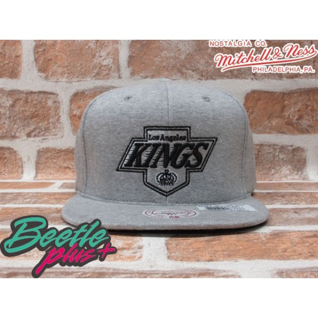 BEETLE MITCHELL NESS 洛杉磯國王 KINGS LOGO 毛巾布 全灰 SNAPBACK 後扣棒球帽