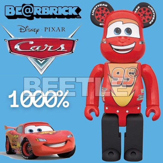 BEETLE BE@RBRICK 閃電麥坤 LIGHTNING MCQUEEN 迪士尼 PIXAR CARS 1000%