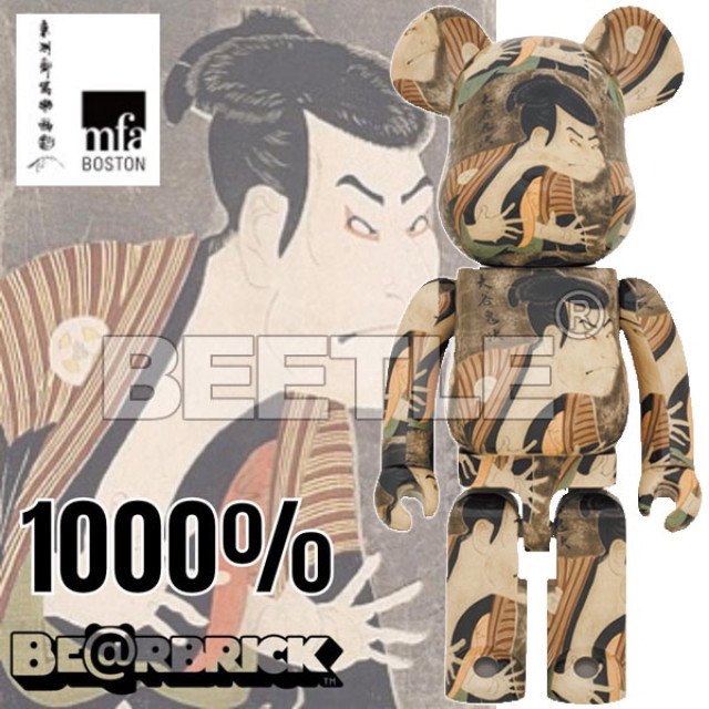 BEETLE BE@RBRICK 東洲齋寫樂 三代目大谷鬼次の奴江戸兵衛 浮世繪 日本 庫柏力克熊 1000%