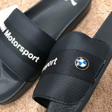 BEETLE PUMA BMW MMS LEADCAT 聯名 休閒 深藍色 文字 拖鞋 30629-102