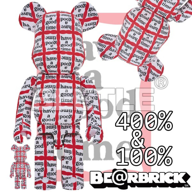 BEETLE BE@RBRICK HAVE A GOOD TIME 庫柏力克熊 紅 BEARBRICK 100 400%