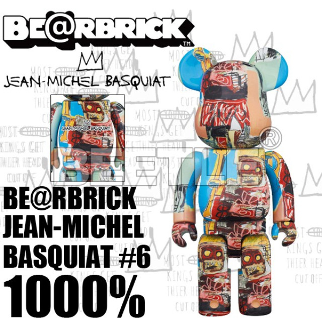 BEETLE BE@RBRICK JEAN MICHEL BASQUIAT 巴斯奇亞 塗鴨 #6 1000%