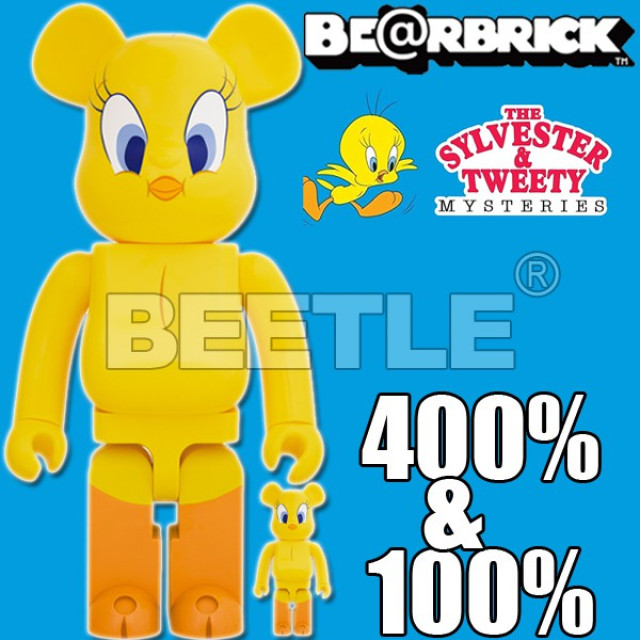 BEETLE BE@RBRICK TWEETY 翠迪鳥 崔蒂 崔弟 樂一通 2021 庫柏力克熊 100% 400%