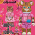 BEETLE BE@RBRICK NATHALIE LETE 法國 設計師 娜塔莉 貓咪 庫柏力克熊 100 400%