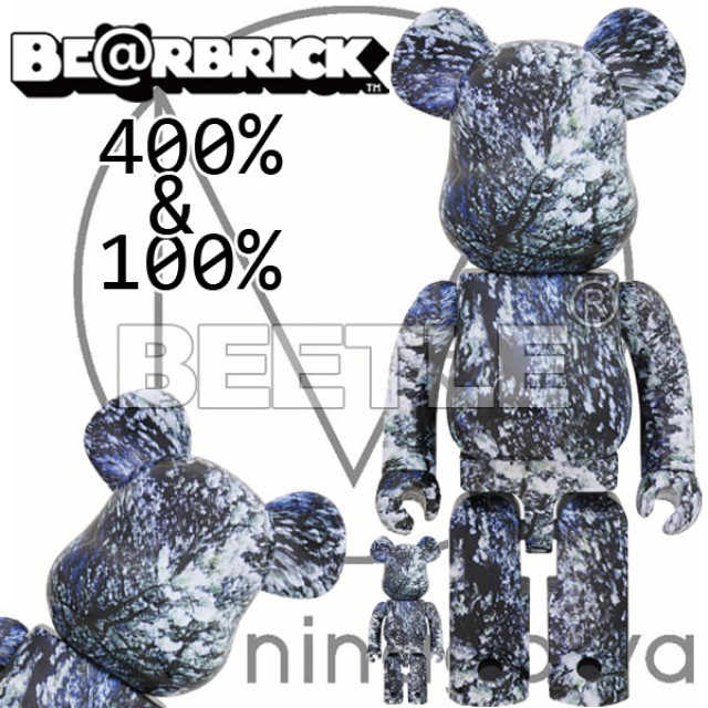 BEETLE BE@RBRICK BEARBRICK 蜷川實花 BLACK 夜櫻 MIKA 100 400%