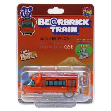 BEETLE BE@RBRICK TRAIN 小田急 70000型 電車 GSE 100% 庫柏力克熊 橘 車 小車